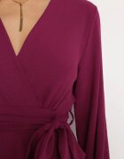 j studio Rochie Salopetă Petrecută Violet Mini cu Volan Bomina