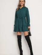j studio Rochie tip cămașă verde închis cu cordon Stevania