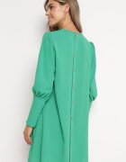 j studio Rochie Verde Evazată Tip cutie cu Mâneci bufante Gwelan
