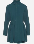 j studio Rochie Verde închisă Asimetrică cu croială tip cămașă cu elastic în talie Elodina