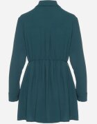 j studio Rochie Verde închisă Asimetrică cu croială tip cămașă cu elastic în talie Elodina