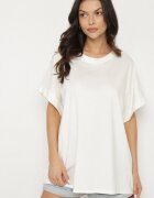 j studio Tricou Alb cu Viscoză cu croială liliac Tanariona