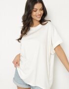 j studio Tricou Alb cu Viscoză cu croială liliac Tanariona