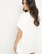 j studio Tricou Alb cu Viscoză cu croială liliac Tanariona