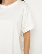 j studio Tricou Alb cu Viscoză cu croială liliac Tanariona