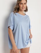 j studio Tricou Albastru cu Viscoză cu croială liliac Tanariona