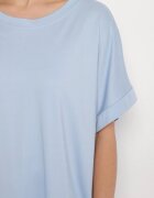 j studio Tricou Albastru cu Viscoză cu croială liliac Tanariona