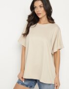 j studio Tricou Bej cu Vâscoză cu croi liliac Tanariona