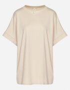 j studio Tricou Bej cu Vâscoză cu croi liliac Tanariona