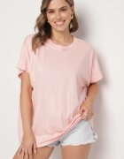 j studio Tricou roz deschis din Viscoză cu croială liliac Tanariona