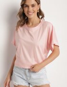 j studio Tricou roz deschis din Viscoză cu croială liliac Tanariona