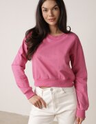 j.style Bluză fucsia cu adaos de bumbac cu manșete Evilaya
