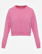 j.style Bluză fucsia cu adaos de bumbac cu manșete Evilaya