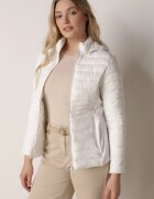 j.style Geacă Albă Matlasată De Tranziție Cu Glugă și Panouri Elastice Feziala