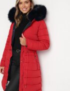 j.style Geacă Bleumarin Reversibilă Până la genunchi Cu glugă Cu blană Zephyro