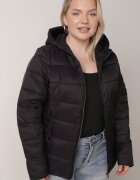 j.style Geacă de tranziție Neagră Clasică cu matlasare și glugă Edariella