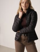 j.style Geacă Matlasată Neagră de tranziție cu glugă și panouri elastice Feziala