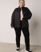 j.style Geacă Neagră Matlasată cu Croială Dreaptă și Guler Scurt Zeniva