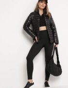 j.style Geacă Neagră Matlasată pentru Sezonul de Tranziție Verlisa