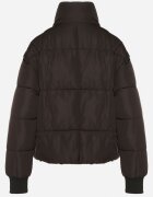j.style Geacă Neagră Matlasată Puffer cu croi drept și elastic la mâneci Suzzana