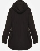 j.style Geacă neagră Parka cu glugă cu căptușeală decorativă Tiolara