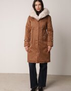 j.style Geacă Parka Maro cu Glugă Căptușeală din blană și Șnur în talie Semarien