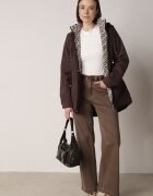 j.style Geacă Parka Maro cu Glugă cu Căptușeală Decorativă Tiolara