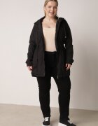 j.style Geacă Parka Neagră cu glugă detașabilă Delavin