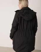 j.style Geacă Parka Neagră cu glugă detașabilă Delavin