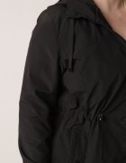 j.style Geacă Parka Neagră cu glugă detașabilă Delavin
