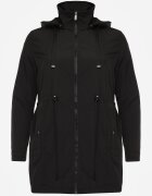 j.style Geacă Parka Neagră cu glugă detașabilă Delavin