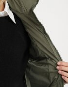 j.style Geacă Puffer Matlasată Verde închis cu Croială Dreaptă cu Manșete Elastice Suzzana