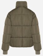 j.style Geacă Puffer Matlasată Verde închis cu Croială Dreaptă cu Manșete Elastice Suzzana