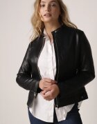 j.style Geacă ramonescă clasică neagră cu croi cambrat Anlea