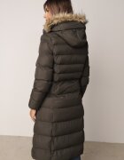 j.style Geacă Verde închis Matlasată Foarte călduroasă cu Glugă cu Blană Gelirra