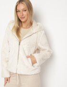 j.style Jachetă bej casual de blană artificială cu glugă Nindrie