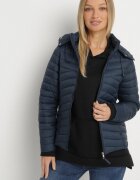 j.style Jachetă Bleumarin Matlasată De tranziție cu glugă Suritta