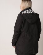j.style Jachetă de vânt Neagră Tip Parka cu Glugă Detașabilă Nalinora