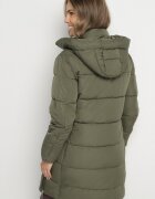 j.style Jachetă Matlasată Verde închis cu Glugă și Fermoare laterale Lindrie