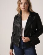 j.style Jachetă Neagră Clasică Ramonescă în Stil Motociclist Kelmi