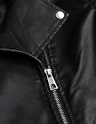 j.style Jachetă Neagră Clasică Ramonescă în Stil Motociclist Kelmi