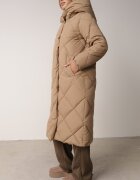 j.style Jachetă Palton Bej închis cu matlasare geometrică Johnatta