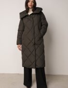 j.style Jachetă Palton Verde închis cu matlasare geometrică Johnatta