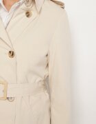 j.style Pardesiu Trench Bej Clasic la două rânduri de nasturi cu curea și rever Sareti
