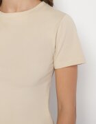 j.style Tricou Clasic Bej din Bumbac Lorali
