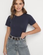 j.style Tricou Clasic Bleumarin din Bumbac Lorali
