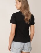 j.style Tricou Negru Clasic din Bumbac Lorali