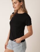 j.style Tricou Negru Clasic din Bumbac Lorali
