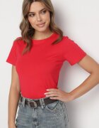 j.style Tricou Roșu Clasic din Bumbac Lorali