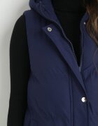 j.style Vestă Bleumarin Lungă cu glugă Matlasată Ardrae